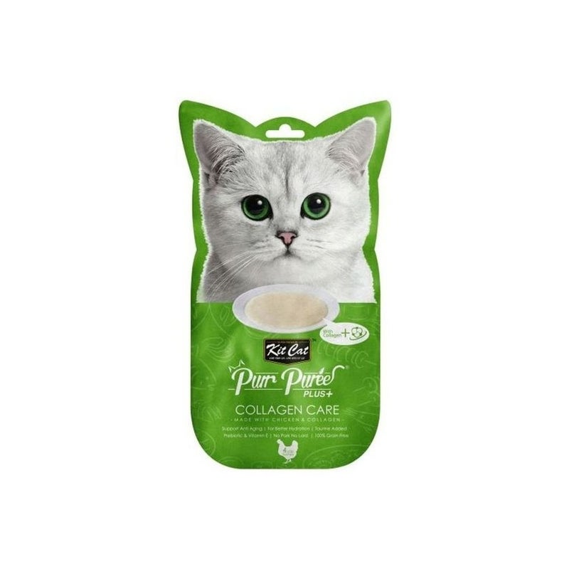 كيت كات بور بيوريه بلس مكافآت للقطط بالدجاج والكولاجين